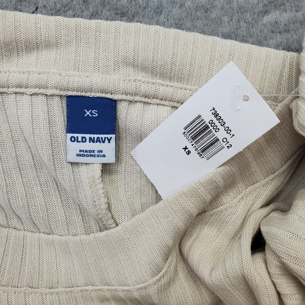 Old Navy Maxi Dress Womens XS Tan Fitted Rib Knit‎ Stretch Slim Fit Long Sleeve - Picture 6 of 7